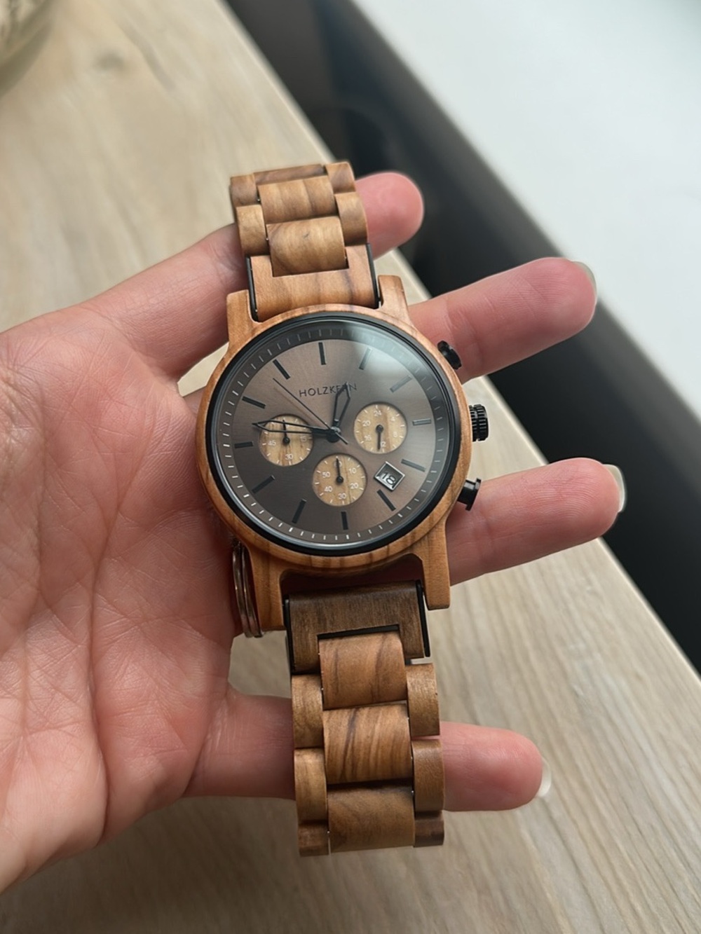 Holzkern Brown Wood Watch